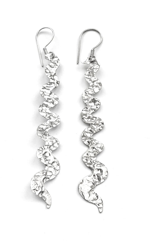 Hammered Squiggles Earrings