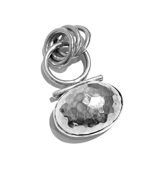 Hammered Oval Pendant