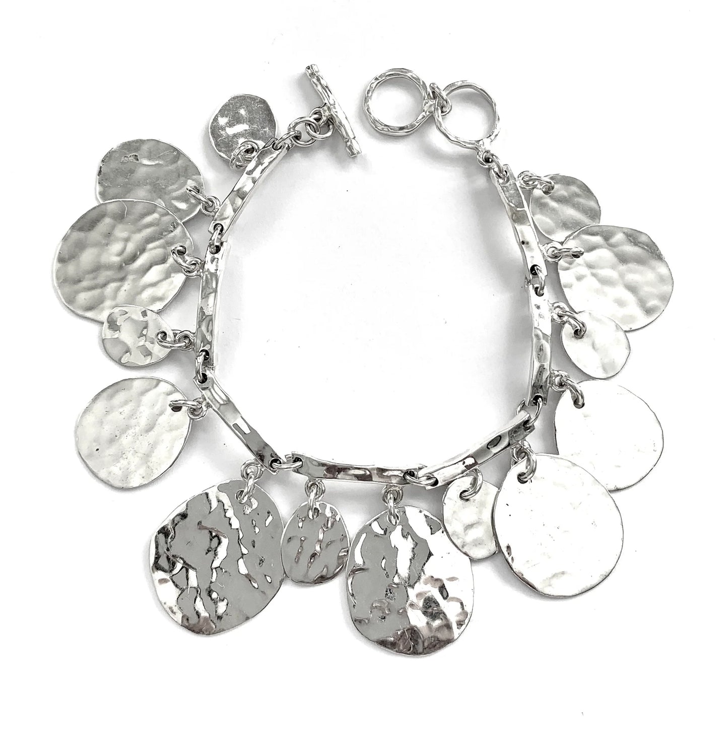 Hammered Disc Bracelet