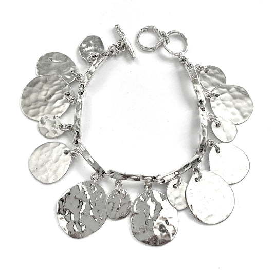 Hammered Disc Bracelet