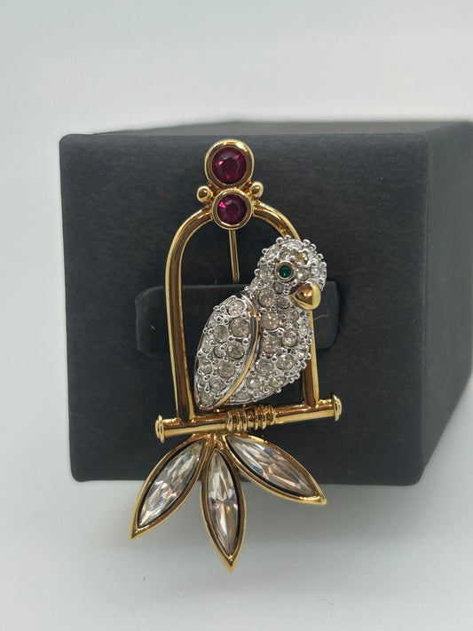 Swarovski Parrot Brooch