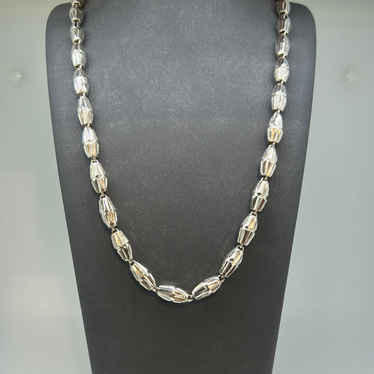 Silver Beaded Necklace
