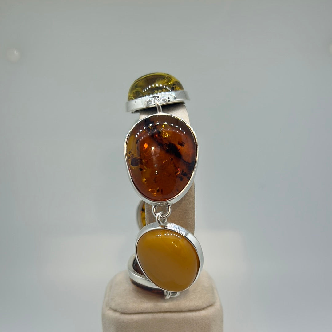 Multi Large stone Amber bracelet