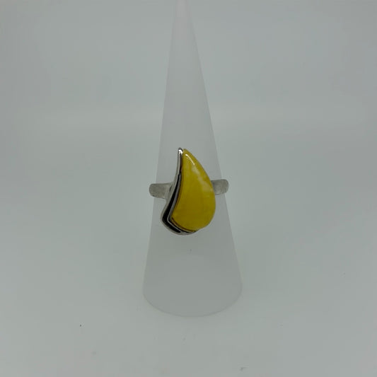 Yellow Amber Ring