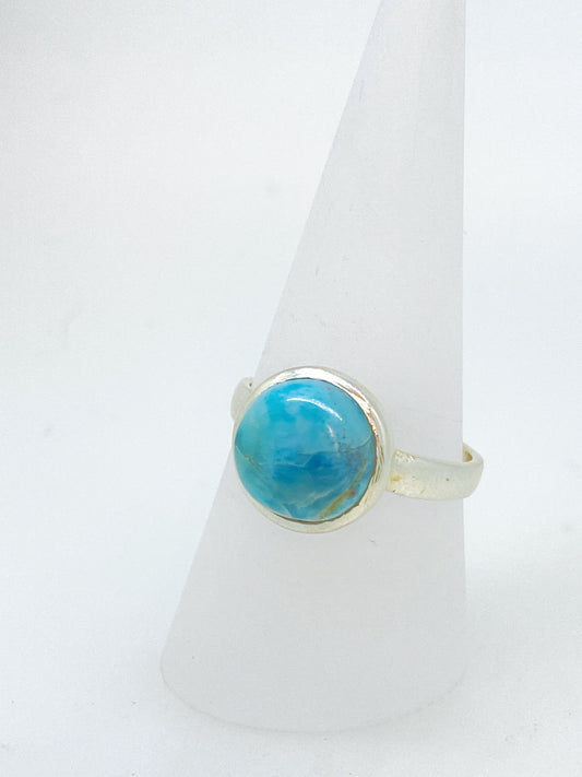 Round Larimar Ring