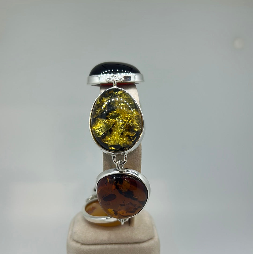 Multi Large stone Amber bracelet