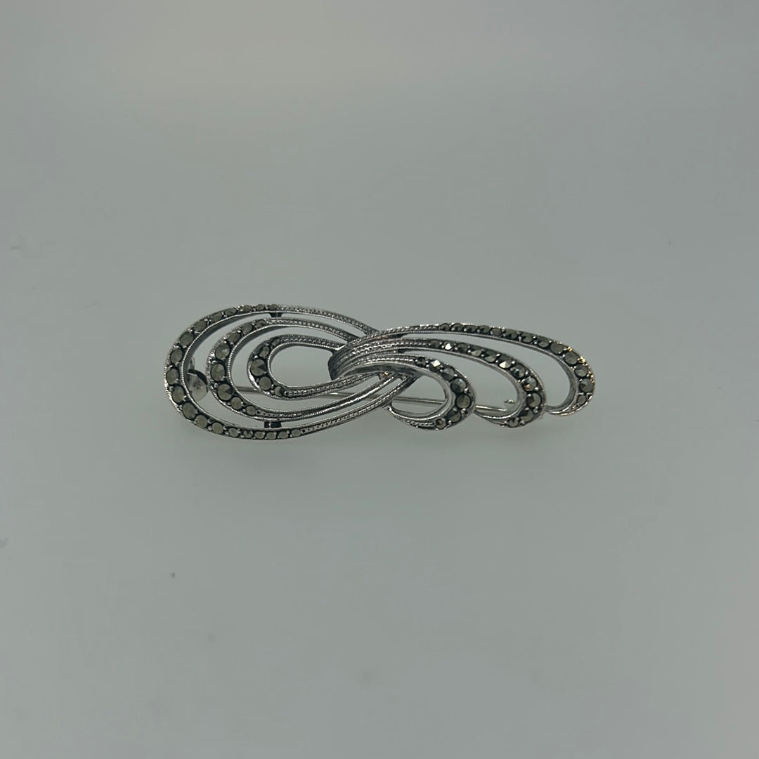 Estate Marcasite Brooch