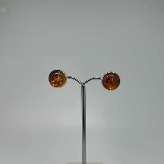 Large round Amber Studs